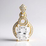 Ciondolo in oro con Danburite