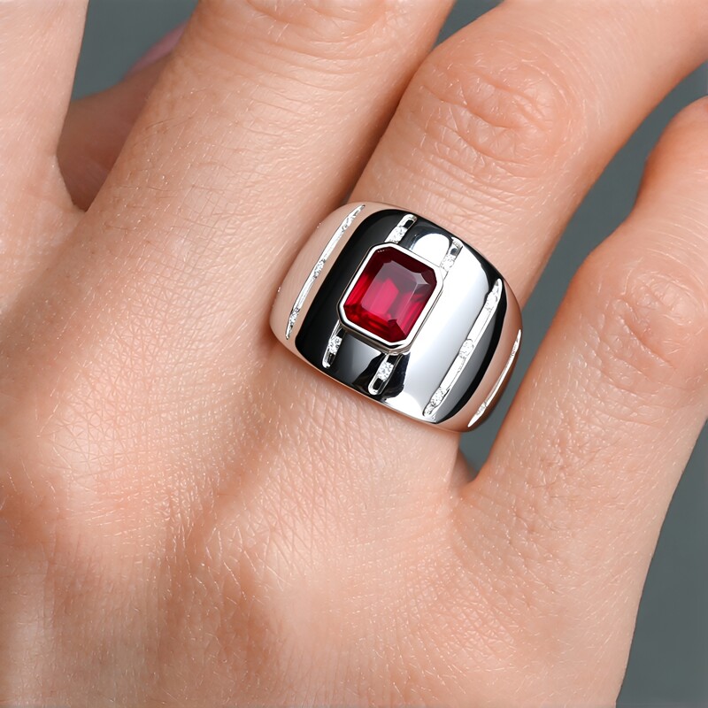 Madagaskar-Rubin-Silberring (de Melo Essence)