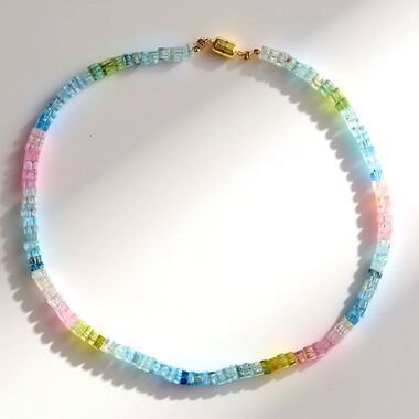 Collana in argento con Berillo Fancy (Adela Silber)