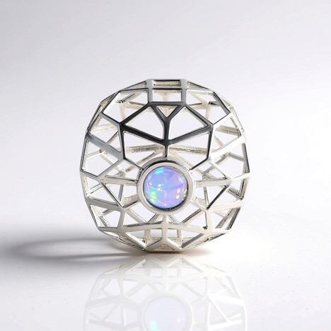 Ciondolo in argento con Opale di Welo (MONOSONO COLLECTION)