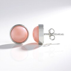 Orecchini in argento con Opale Rosa (de Melo Essence)