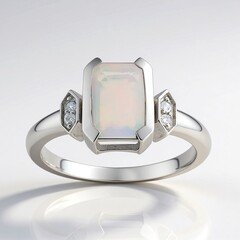 Anello in argento con Opale di Welo