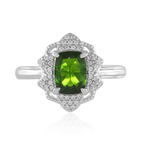 Russian Diopside Silver Ring