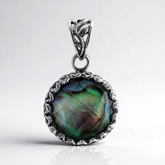 Ciondolo in argento con Quarzo Bianco (Art of Nature)