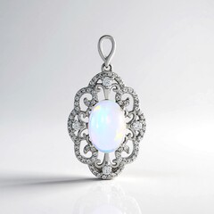 Ciondolo in argento con Opale di Welo (Adela Silber)