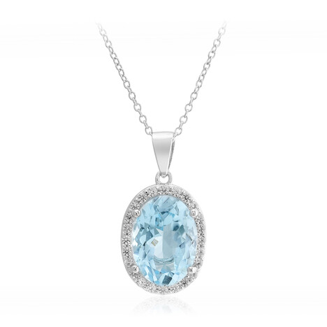 Collana in argento con Topazio Blu Cielo