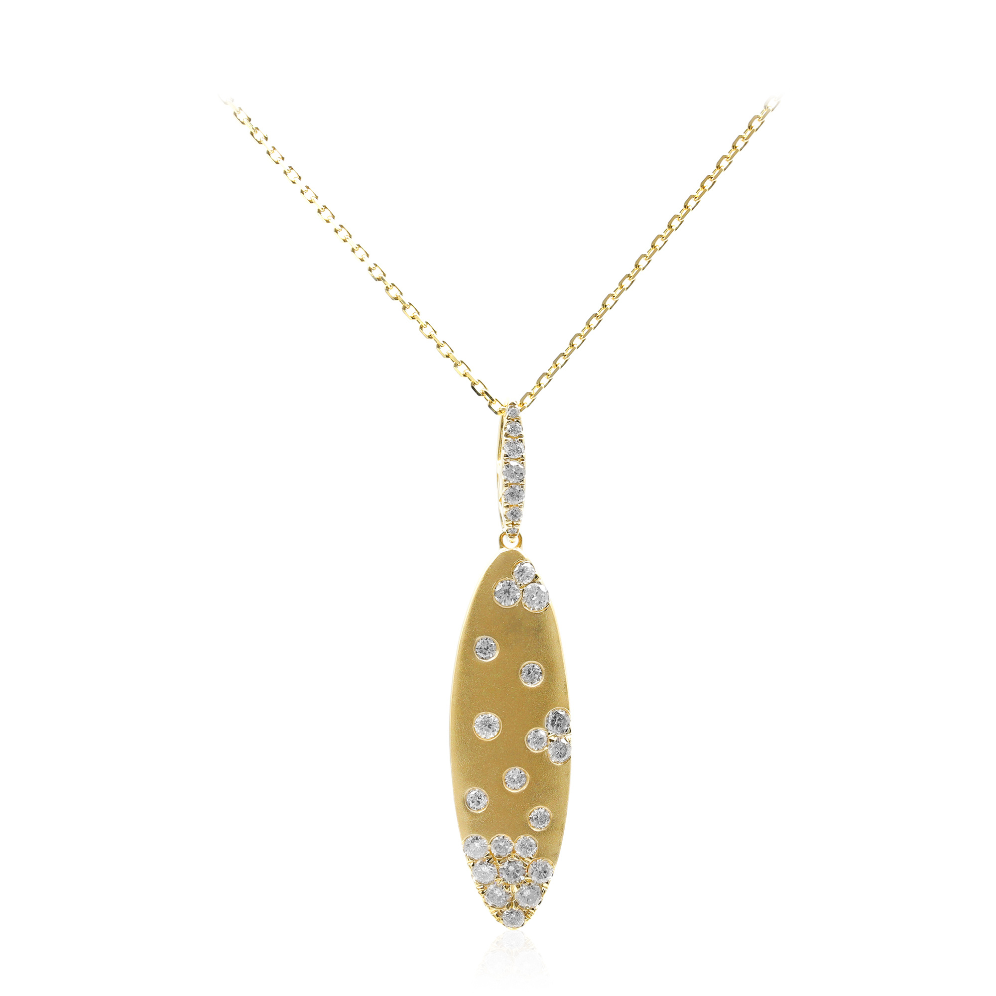 Exquisite Diamond Yellow Gold Necklace