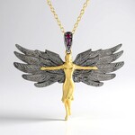 Collana in argento con Rubino della Birmania (Gems en Vogue)