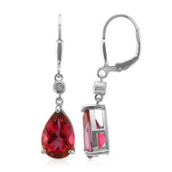 Boucles d'oreilles en argent et Topaze rose