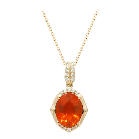 Collar en oro con Ópalo de fuego de México (CIRARI)