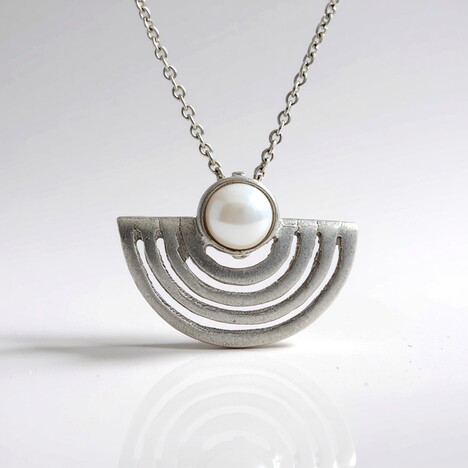 Collier en argent et Perle de culture d'eau douce (Joias do Paraíso)
