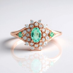 Anello in argento con Smeraldo Colombiano