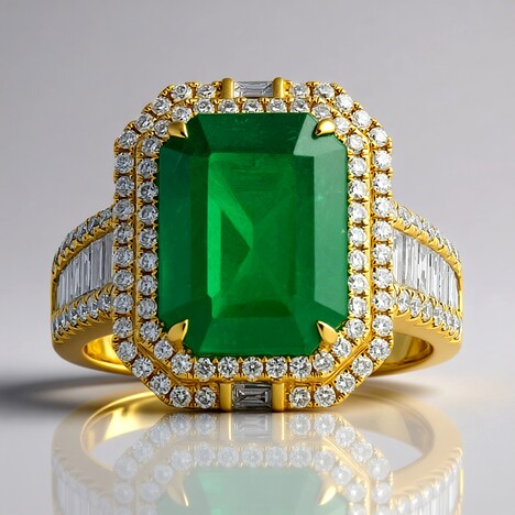 Anello in oro con Smeraldo Zambia AAA (CIRARI)