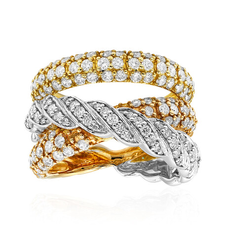 18K VVS1 (G) Diamond Gold Ring (Annette)