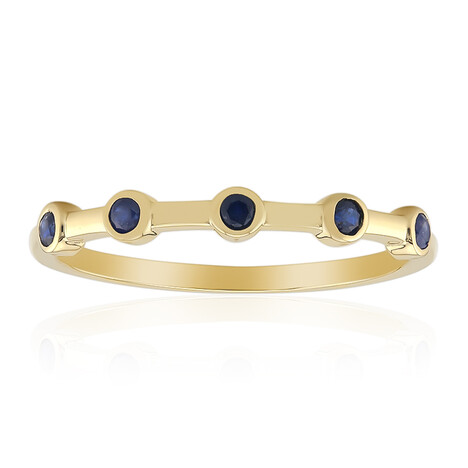 Blauer Saphir-Goldring