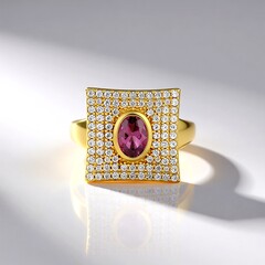 Anello in argento con Granato Malaya