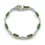 Sambia-Smaragd-Silberarmband (Gems en Vogue)