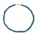 Collar en plata con Apatita azul neón