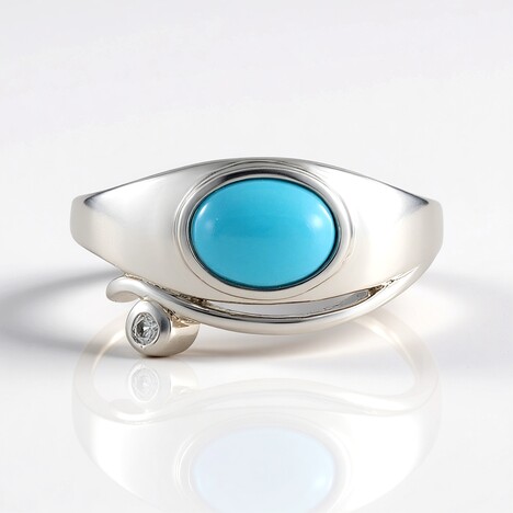 Anello in argento con Turchese Sleeping Beauty (de Melo Essence)