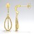 Orecchini placcati in oro con Diamante Fancy