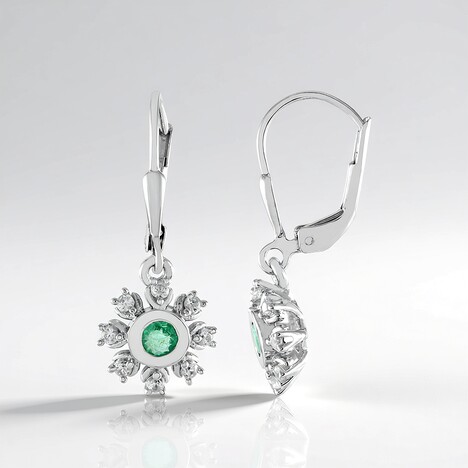 Orecchini in argento con Smeraldo Russo