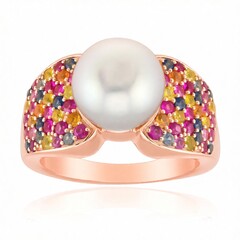 Bague en or et Perle argentée des mers du sud (Michelle Albala)