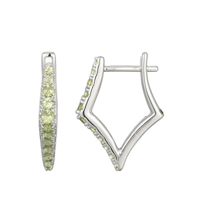 Boucles d'oreilles en argent et Péridot