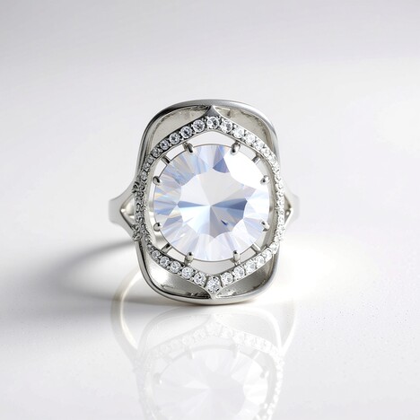 Anello in argento con Quarzo Blue Moon