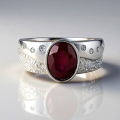 Anello in argento con Rubino del Madagascar (de Melo Essence)