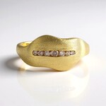 Anello in argento con Diamante Champagne I2