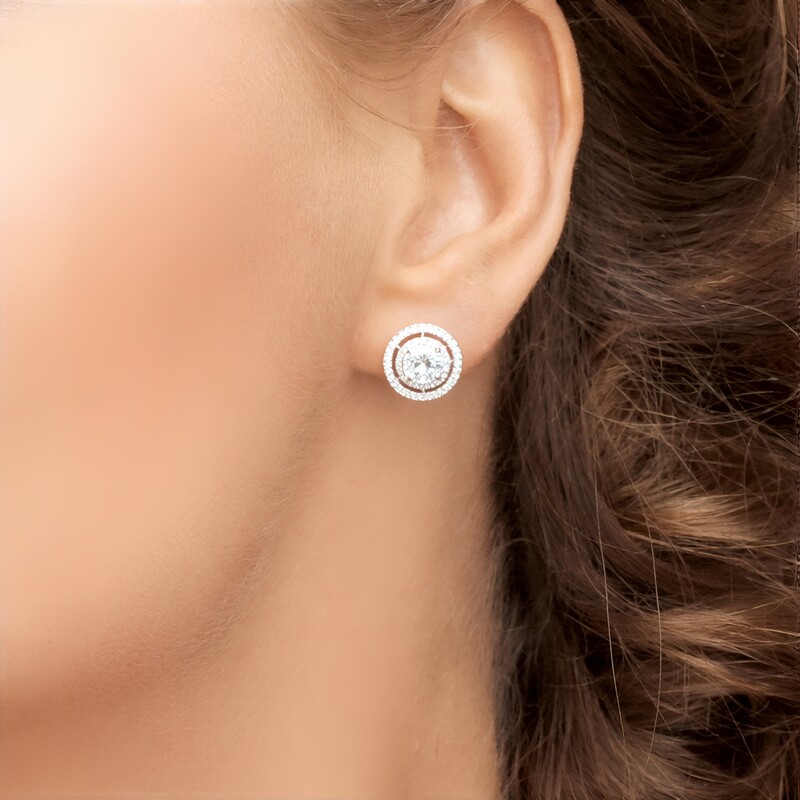 Pendientes en plata con Topacio blanco (Adela Silber)