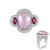 Zilveren ring met een Roze Mabé-parel (Dallas Prince Designs)