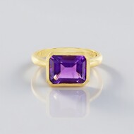 Bague en argent et Améthyste de Zambie