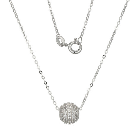 Zirkon-Silberhalskette (Adela Silber)