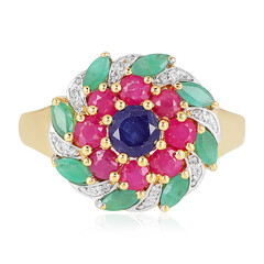 Bague en argent et Saphir bleu de Madagascar