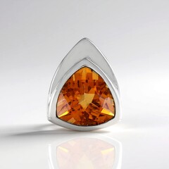Ciondolo in argento con Quarzo Arancione (MONOSONO COLLECTION)