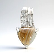 Ciondolo in argento con Agata Botswana