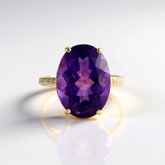Anello in argento con Ametista Siberiana