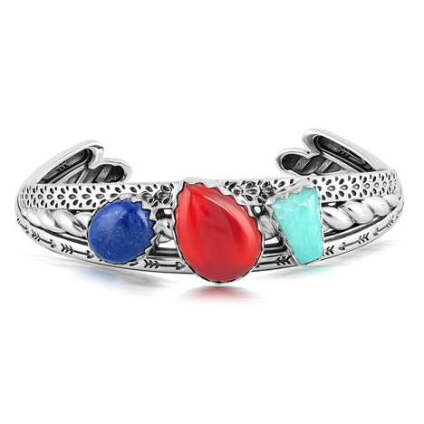 Bracciale in argento con Onice Rossa (Desert Chic)