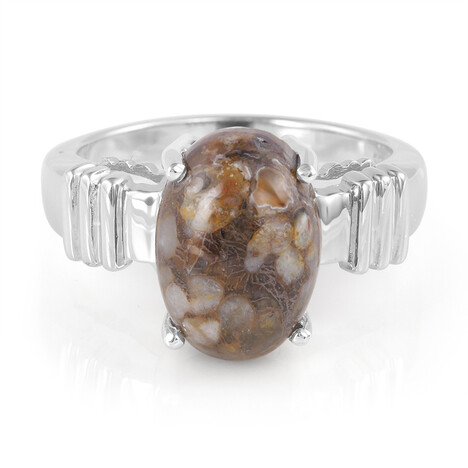 Anillo de hombre en plata con Cuarzo Dinosaurio