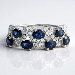 Anello in oro con Zaffiro Ceylon Blu (CIRARI)