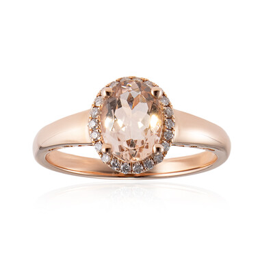 10K AAA Morganite Gold Ring