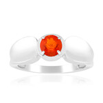 AAA Mexican Fire Opal Silver Ring