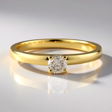 Anello in argento con Diamante Cioccolato I2