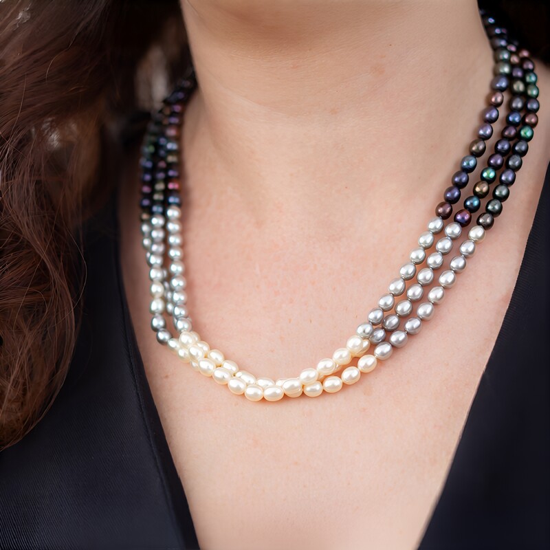 Collier en argent et Perle blanche de culture d'eau douce