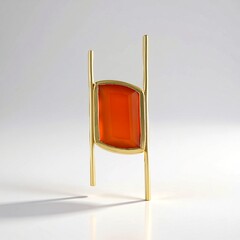Ciondolo in argento con Onice Rossa (MONOSONO COLLECTION)