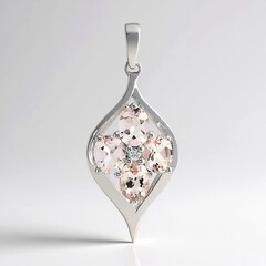 Ciondolo in argento con MORGANITE MARROPINO