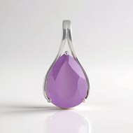 Zilveren hanger met een Lavendel Chalcedoon
