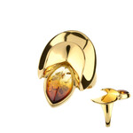 Sunrise Baltic Amber Silver Ring (dagen)