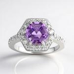 Anello in argento con Ametista